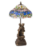 23"H Tiffany Poinsettia Accent Lamp
