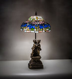 23"H Tiffany Poinsettia Accent Lamp