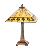 24"H Diamond Band Mission Table Lamp