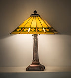 24"H Diamond Band Mission Table Lamp