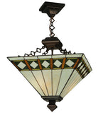 17"Sq Diamond Mission Inverted Pendant