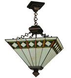 17"Sq Diamond Mission Inverted Pendant
