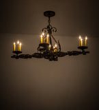 42"L Elianna 12 Lt Oblong Victorian Chandelier