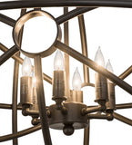 30"W Atom Enerjisi 6 Lt Industrial Chandelier