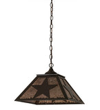 16"Sq Texas Star Southwest Ceiling Pendant