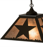 16"Sq Texas Star Southwest Ceiling Pendant