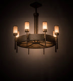 36"W Mansfield 8 Lt Contemporary Chandelier