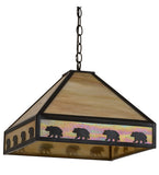 16"Sq Bear On The Loose Pendant