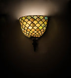 8"W Tiffany Fishscale Wall Sconce