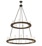 54"W Loxley 24 LT Two Tier Chandelier