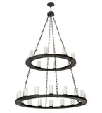 54"W Loxley 24 LT Two Tier Chandelier
