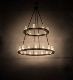 54"W Loxley 24 LT Two Tier Chandelier