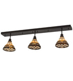 52"L Ilona 3 Lt Island/Billiard Stained Glass Pendant