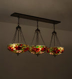 54"L Peony 3 Lt Inverted Island Pendant
