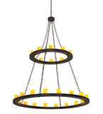 60"W Loxley 28 Lt Two Tier Lodge Chandelier