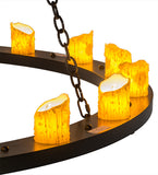 60"W Loxley 28 Lt Two Tier Lodge Chandelier