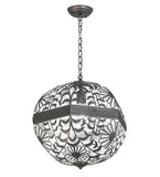 18"W Bola Daisy Floral Contemporary Lodge Pendant