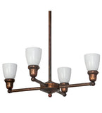26"W Revival Goblet 4 Lt Chandelier