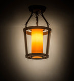 10"W Cilindro Tapered Rustic Semi-Flushmount