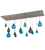 84"L Anjou 14 Lt Cascading Contemporary Pendant