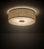 24"W Cilindro Textrene Modern Flushmount