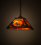 16"Sq Moose at Dawn Wildlife Pendant