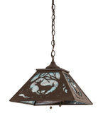 16"Sq Deer at Dawn Pendant