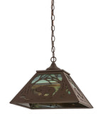 16"Sq Bear at Dawn Pendant