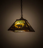 16"Sq Bear at Dawn Pendant