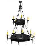 50"W Thorndike 15 Lt Two Tier Gothic Chandelier