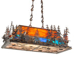 35"L Moose at Dusk Wildlife Island/Billiard Pendant