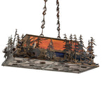 35"L Moose at Dusk Wildlife Island/Billiard Pendant
