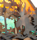 35"L Moose at Dusk Wildlife Island/Billiard Pendant