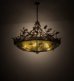 48"W Greenbriar Oak Rustic Lodge Pendant