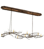 70"L Winter Solstice 9 Lt Oblong Contemporary Chandelier