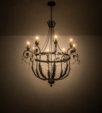 40"W Antonia 8 Lt Victorian Chandelier