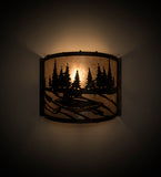 12"W White Water Kayak Wall Sconce