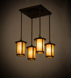 28"W Fulton Prime 4 Lt Arts & Crafts Pendant
