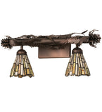 24"W Delta Jadestone 2 Lt Pine Branch Vanity Light