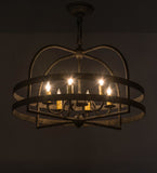 22"W Aldari 6 Lt Contemporary Chandelier