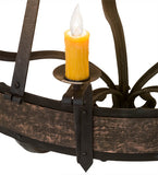 56"W Gothic Costello 20 Lt Two Tier Rustic Chandelier