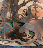 35"L Moose Wildlife Island/Billiard