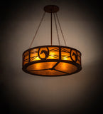 42"W Horseshoe Inverted Western Pendant