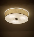 36"W Cilindro Textrene Contemporary Flushmount