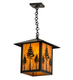12"Sq Seneca Great Pines Outdoor Pendant