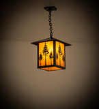 12"Sq Seneca Great Pines Outdoor Pendant