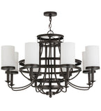 46"W Saxony 8 Lt Contemporary Chandelier