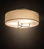 30"W Cilindro Bahn Contemporary Fabric Flushmount