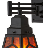 5-13.5"W Diamond Mission Swing Arm Wall Sconce