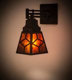 5-13.5"W Diamond Mission Swing Arm Sconce